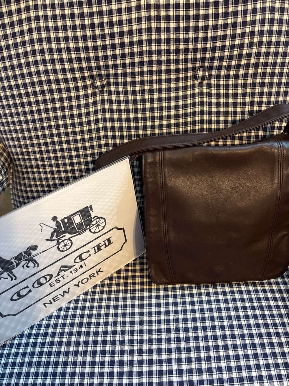 Coach 4183 Lexington flap Leather Messenger Bag vintage. 1998 Italy - Picture 1 of 13